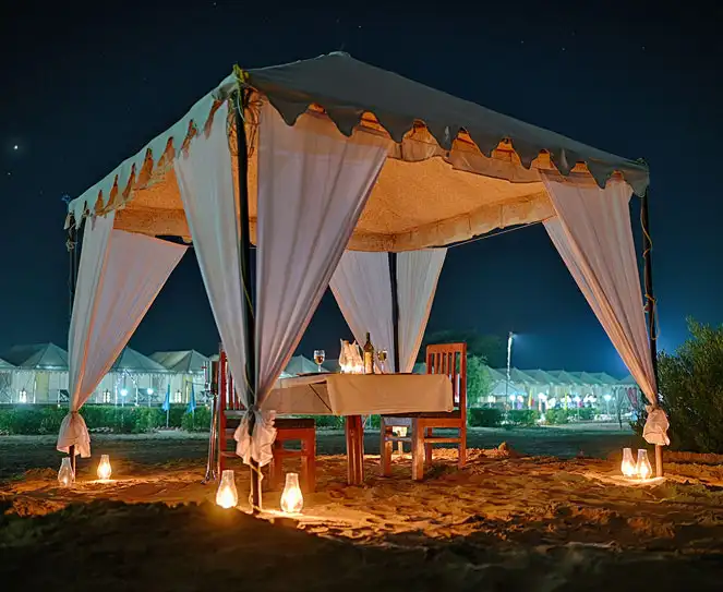 Dinner on the dunes Jaisalmer